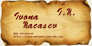 Ivona Maćašev vizit kartica
